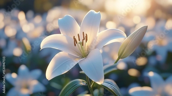 Obraz Colorful tulips in pairs, showcasing a variety of hues and elegant leaves.