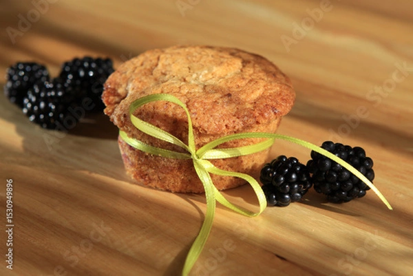 Obraz Muffins mit Brombeeren