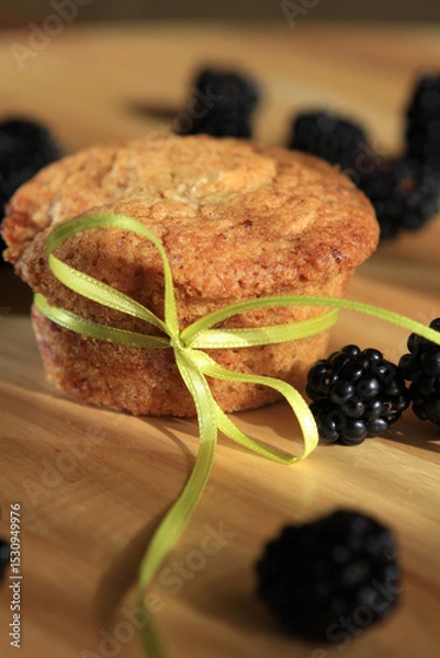 Obraz Muffins mit Brombeeren