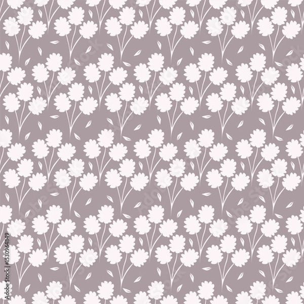 Obraz textile design with cute silhouette foliage pattern image
