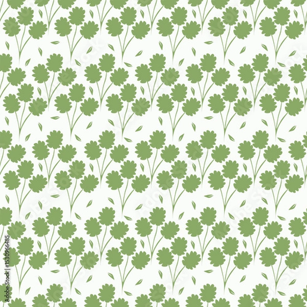 Obraz textile design with cute silhouette foliage pattern image

