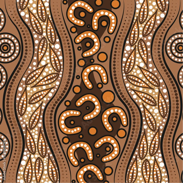Obraz Journey Through the Land Concept Aboriginal Art Illustration