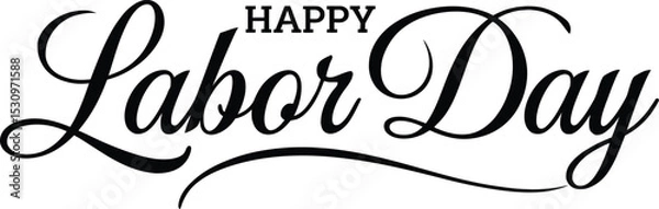 Obraz happy labor day calligraphy hand written lettering text design vector illustration 