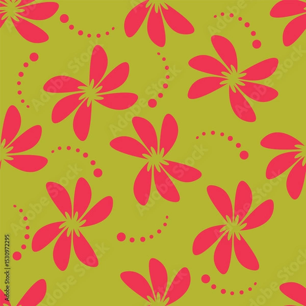 Obraz textile design with cute silhouette foliage pattern image
