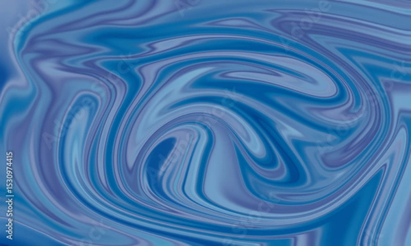 Fototapeta Blue Marble Swirl Abstract Liquid Background Texture