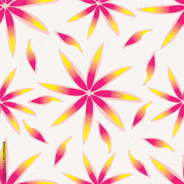 Obraz textile design with cute silhouette foliage pattern image
