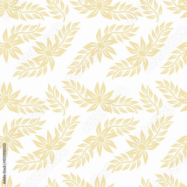 Obraz textile design with cute silhouette foliage pattern image
