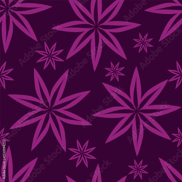 Obraz textile design with cute silhouette foliage pattern image
