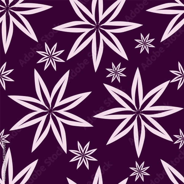 Obraz textile design with cute silhouette foliage pattern image
