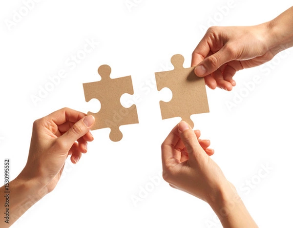 Fototapeta hands holding puzzle