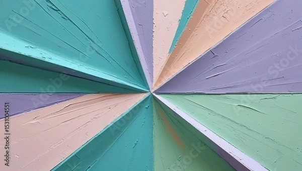 Fototapeta Abstract Radial Pattern with Pastel Colors and Textured Surface