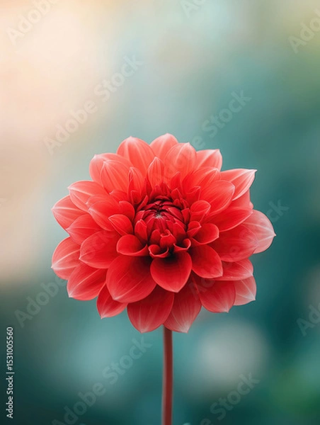 Obraz Pink dahlia flower with soft petals