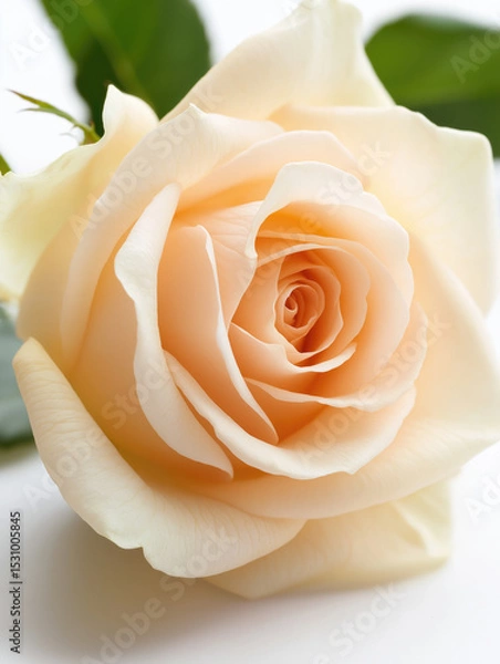 Obraz Soft peach rose bloom in bright light showcasing delicate petals