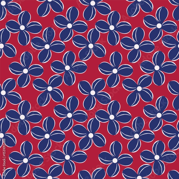 Obraz textile design with cute silhouette foliage pattern image
