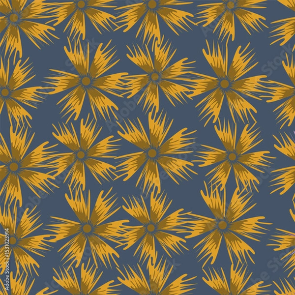 Obraz textile design with cute silhouette foliage pattern image
