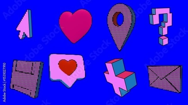 Obraz Retro Web Icons