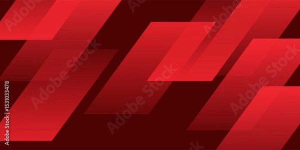 Fototapeta Abstract red polygon elegant background vector illustration, banner business product present eps10