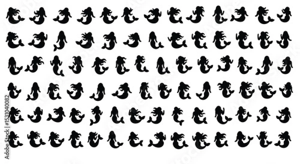 Obraz A Gallery of Mermaid Silhouettes Captivating Artistry and Timeless Allure For Various Projects