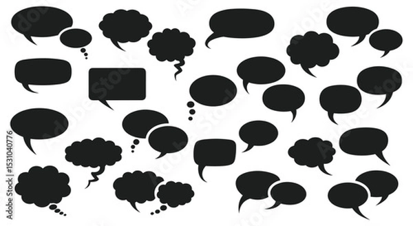 Obraz Communication Bubbles and Thought Patterns The Importance of Sharing and Conveying Thoughts
