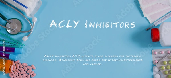 Fototapeta ACLY Inhibitors ATP-citrate lyase blockers for metabolic
