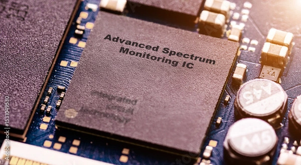 Fototapeta Advanced Spectrum Monitoring IC Detects and analyzes enemy radio transmissions.