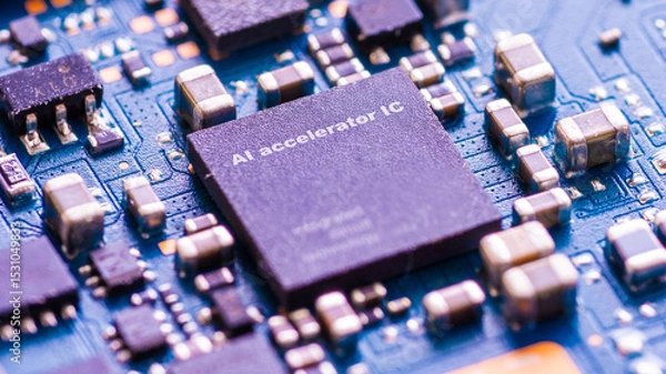 Obraz AI accelerator IC Enhances artificial intelligence computation performance.