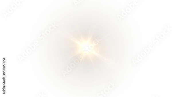 Fototapeta Overlay, sun, light, sunbeam, shine in a glowing solar effect. Transparent PNG perfect for Overlay designs, flare and sparkle elements, sunlight textures, and warm energy visuals. Premium PNG included