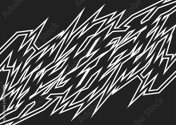 Fototapeta Abstract background with geometric racing decal pattern