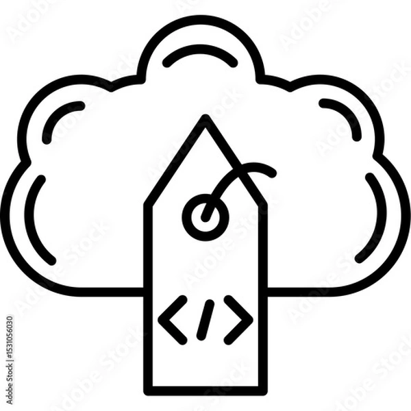 Obraz Cloud Resource Tagging Icon