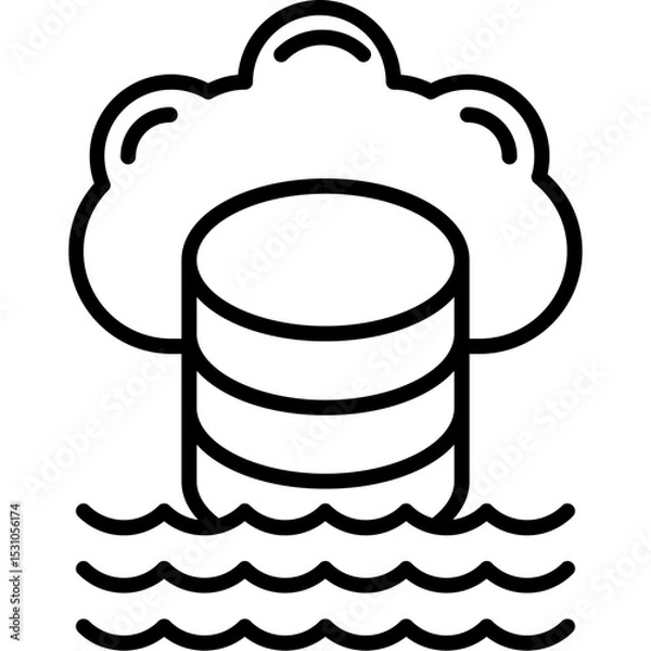 Obraz Cloud Data Lake Icon