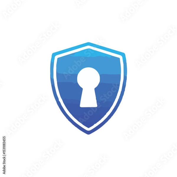 Fototapeta Secure Shield Keyhole Logo Vector EPS Graphic for Privacy and Protection