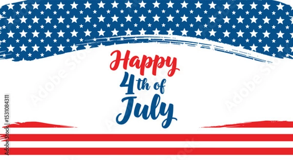 Obraz Celebrate The Day Happy Fourth Of July With Your Family
