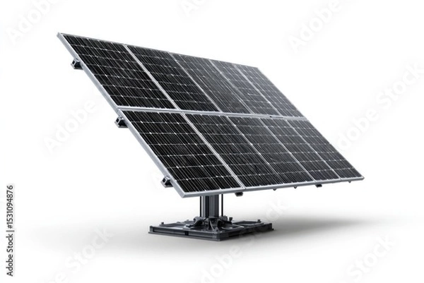 Fototapeta Solar Panel Array on Adjustable Mount