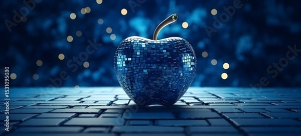 Obraz apple in Delfts Blauw, ai generative