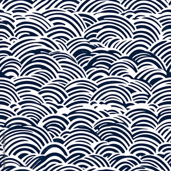 Obraz Wave rainbow with seamless pattern