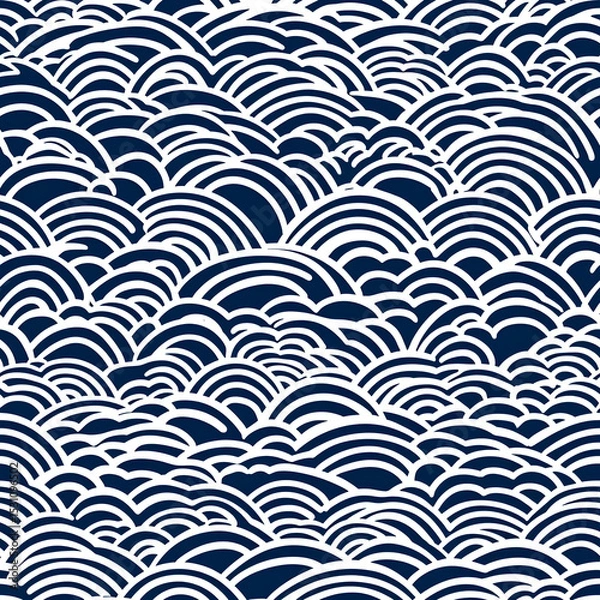 Obraz Wave rainbow with seamless pattern