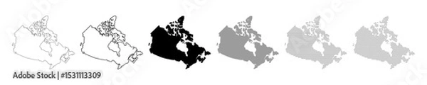 Obraz Vector illustration of Canada Map set on transparent background