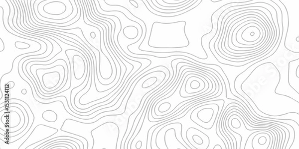 Fototapeta Topographic map lines contour background. Grid geographic relief topographic map pattern background vector. Vector seamless background topography stylized height of the lines map.	