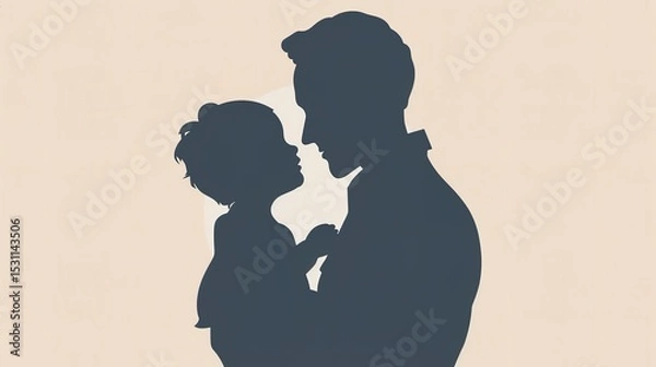 Obraz Simple Elegant Father's Day Poster Template: Minimalist Design Elements for Heartwarming Greeting Graphics