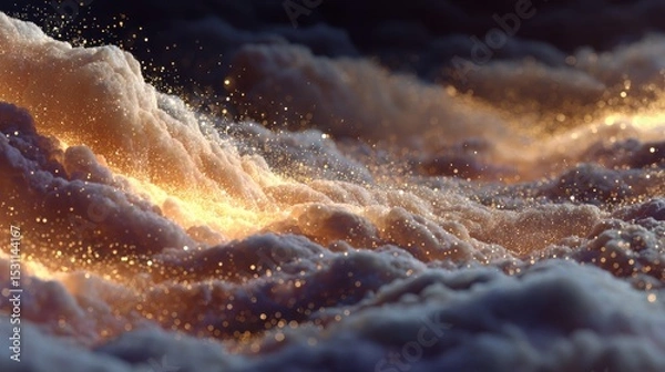 Fototapeta Glowing Embers in a Cloudlike Landscape