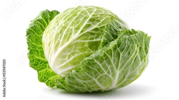 Obraz cabbage isolated on white background
