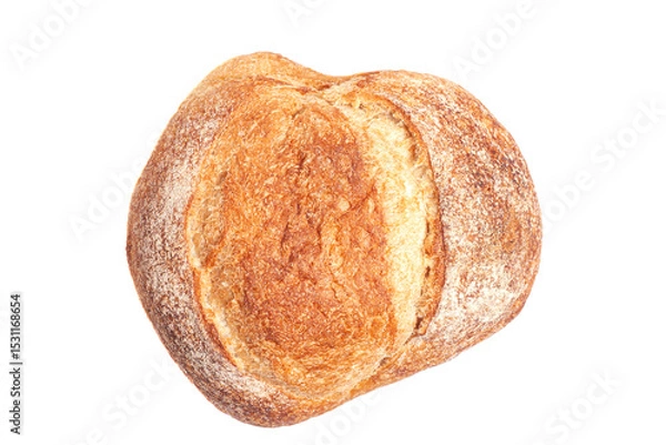Obraz white bread loaf isolated on white background