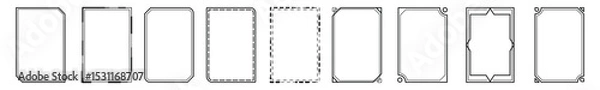 Fototapeta borders outline design set vector