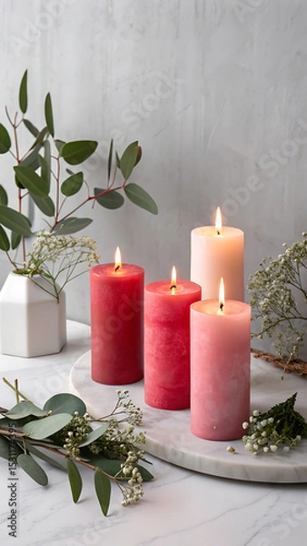 Obraz candles and flowers