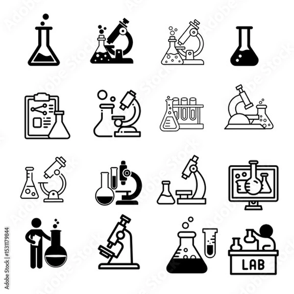Fototapeta Laboratory icon design vector image
