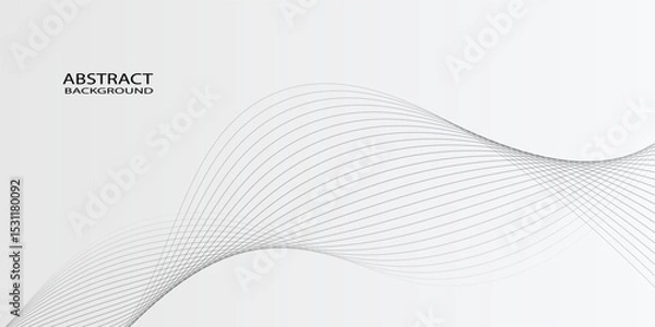 Fototapeta Abstract vector background with black wavy lines