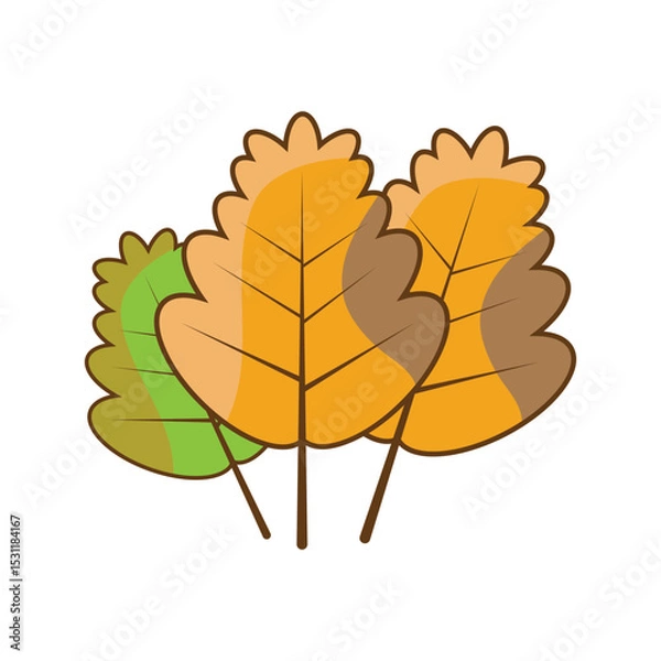 Obraz Autumn Maple symbol icon