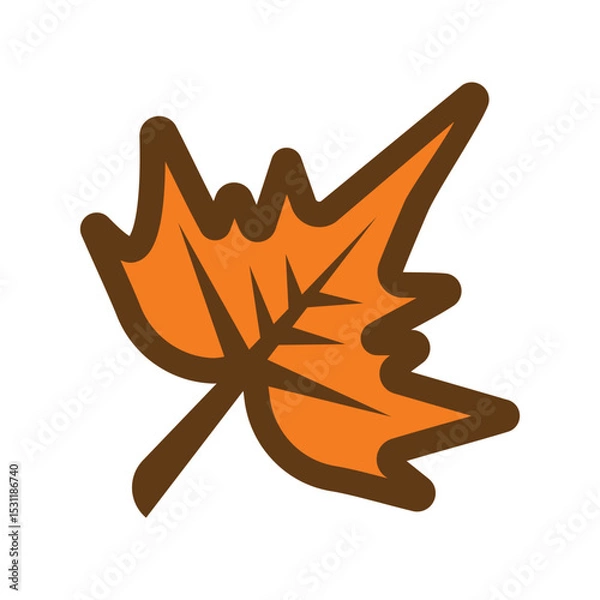 Obraz Autumn Maple symbol icon