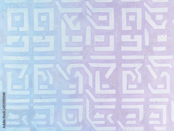 Fototapeta Modern abstract pattern artwork with pastel gradients and geometric design