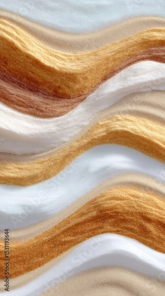 Fototapeta Rippled Sand Texture Pattern Under Diffused Light